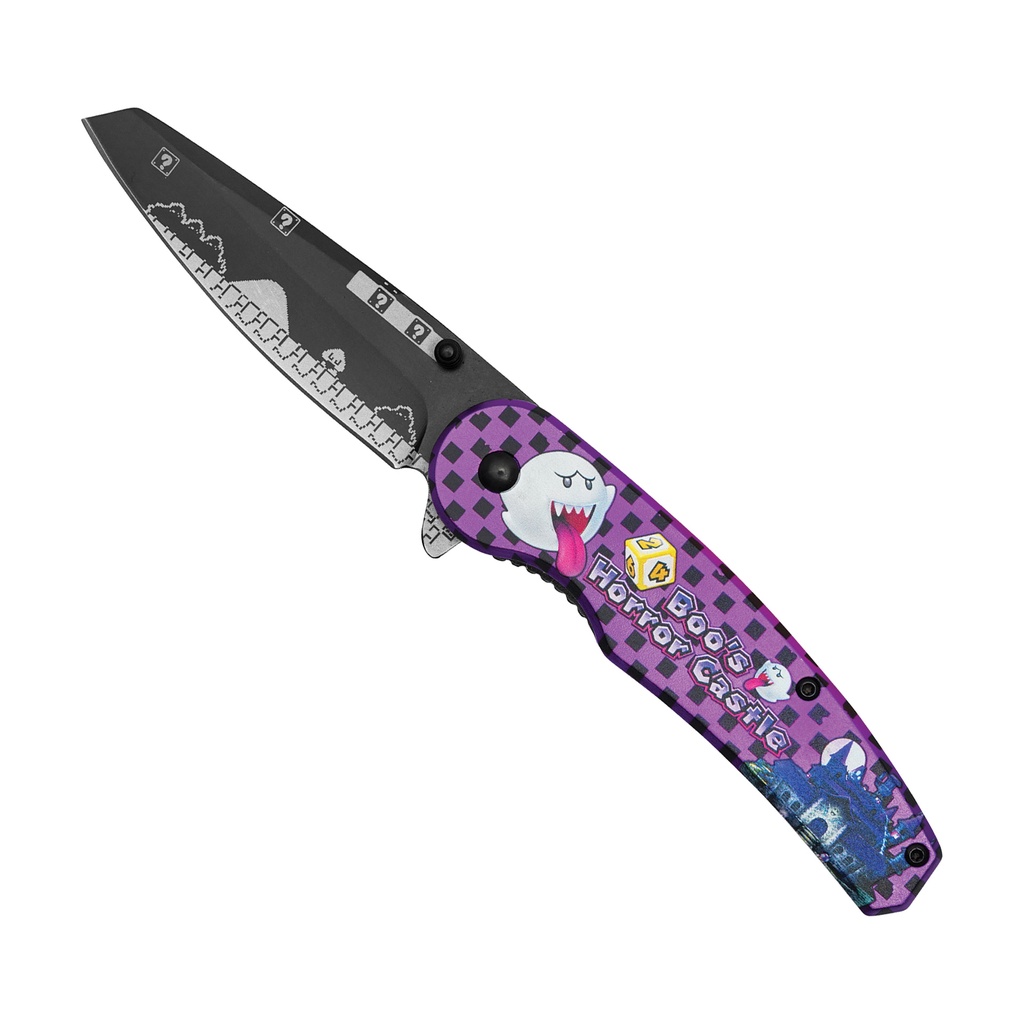 Boo's Horror Castle Gamer Assisted Knife - Purple Ghost