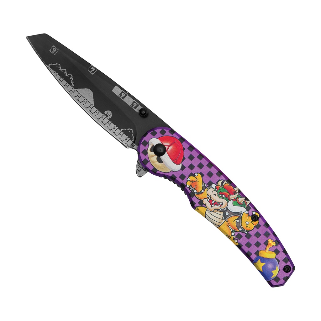 King of the Castle Villain Assisted Opening Knife - Purple Checkered