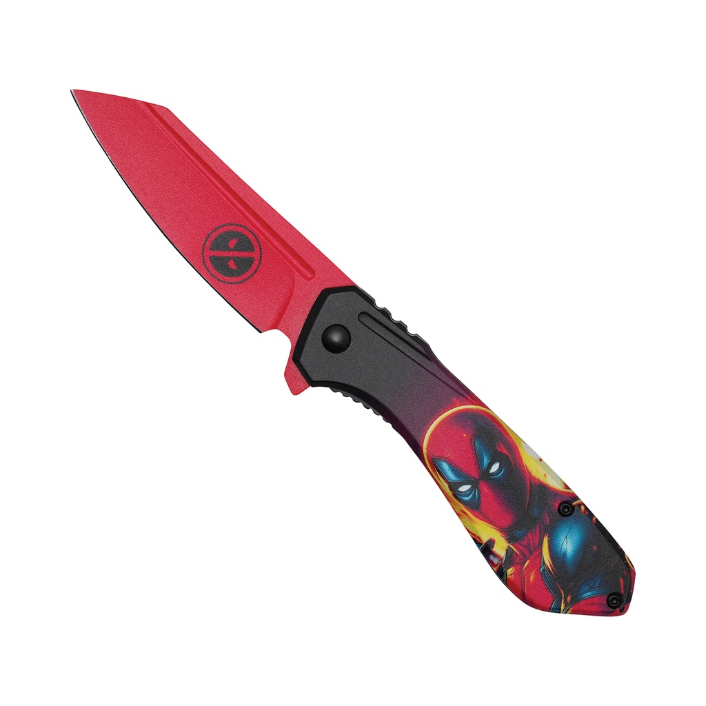 Merc with a Mechanism Assisted Opening Knife - Red Deadpool