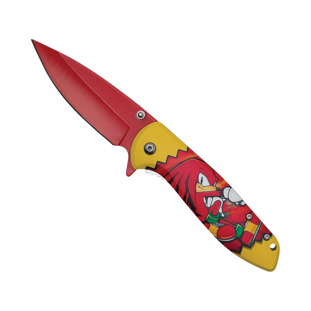 Guardian Ring Velocity Assisted Opening Knife - Red Steel