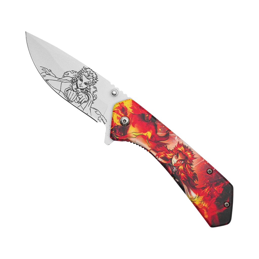 Flame Hashira Tribute Assisted Opening Knife - Rengoku Red