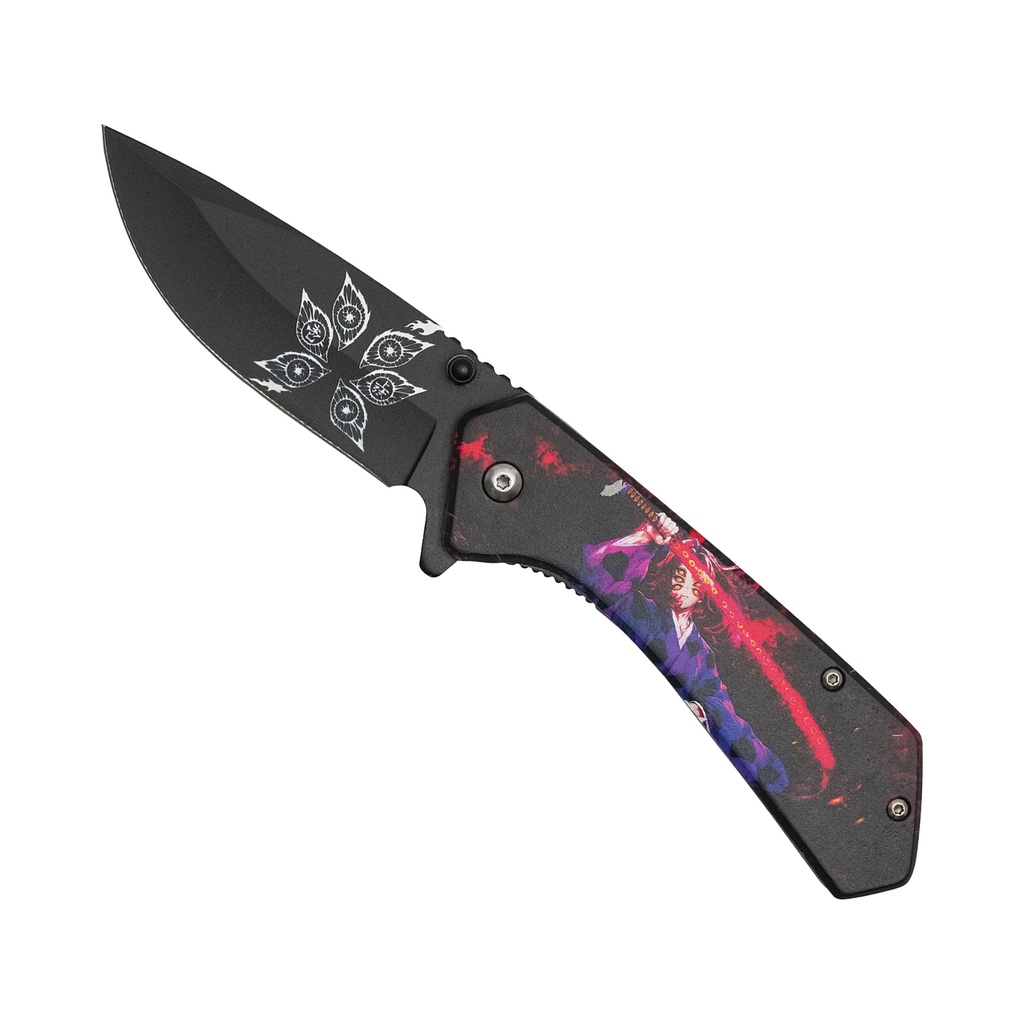Upper Moon Fury Spring-Assisted Folding Knife - Demon Eye Black