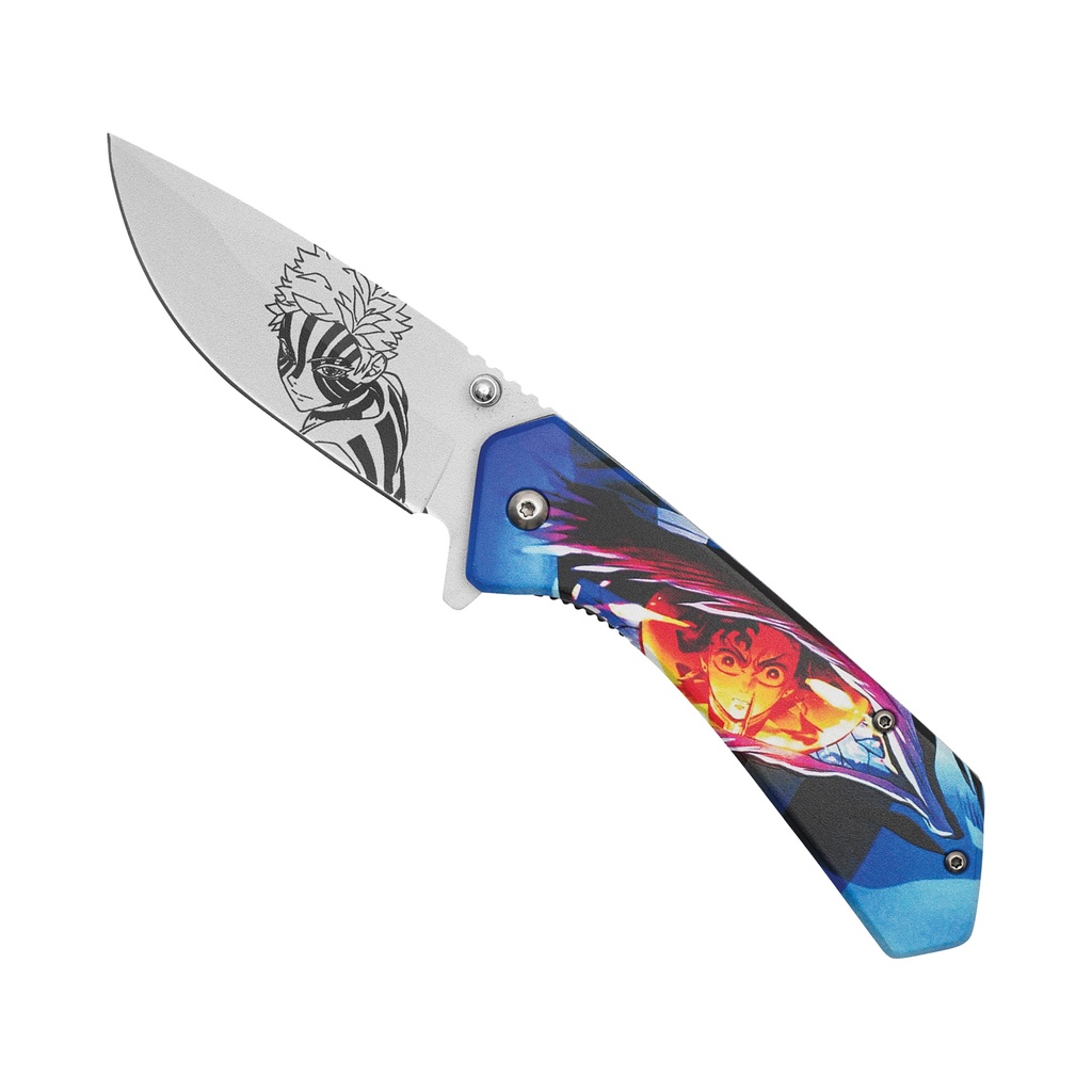 Eternal Duel Spring-Assisted Pocket Knife - Demon Slayer Blue