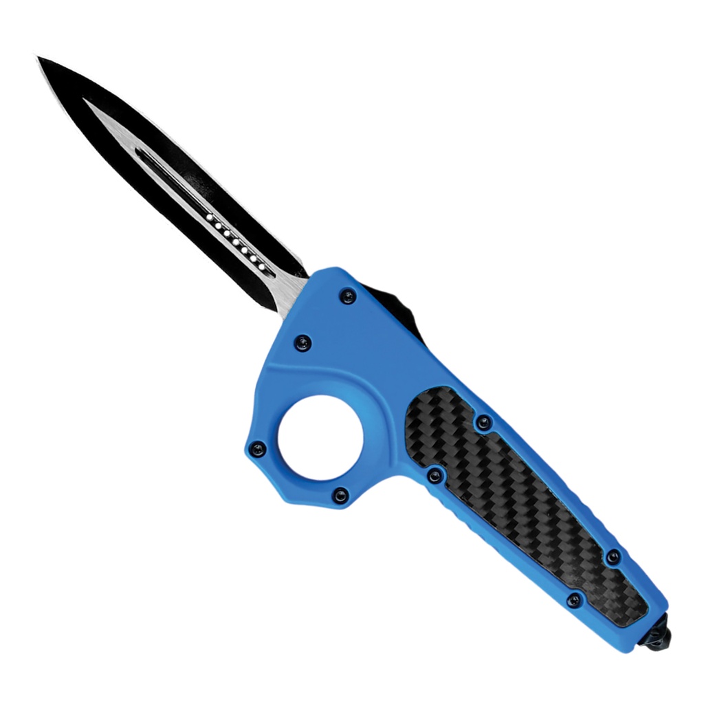 Ring-Control Tactical OTF Knife - Blue Alloy