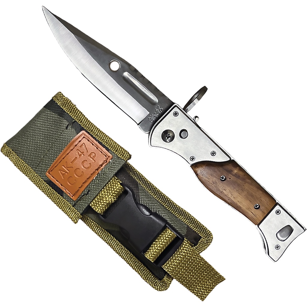 Bayonet Heritage Push-Button Automatic Knife - Wood Handle