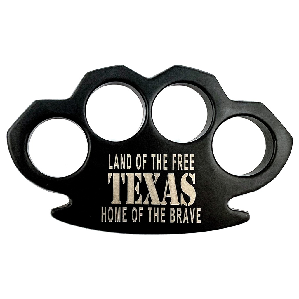 Lone Star Oath Heavyweight Brass Knuckles - Black Metal