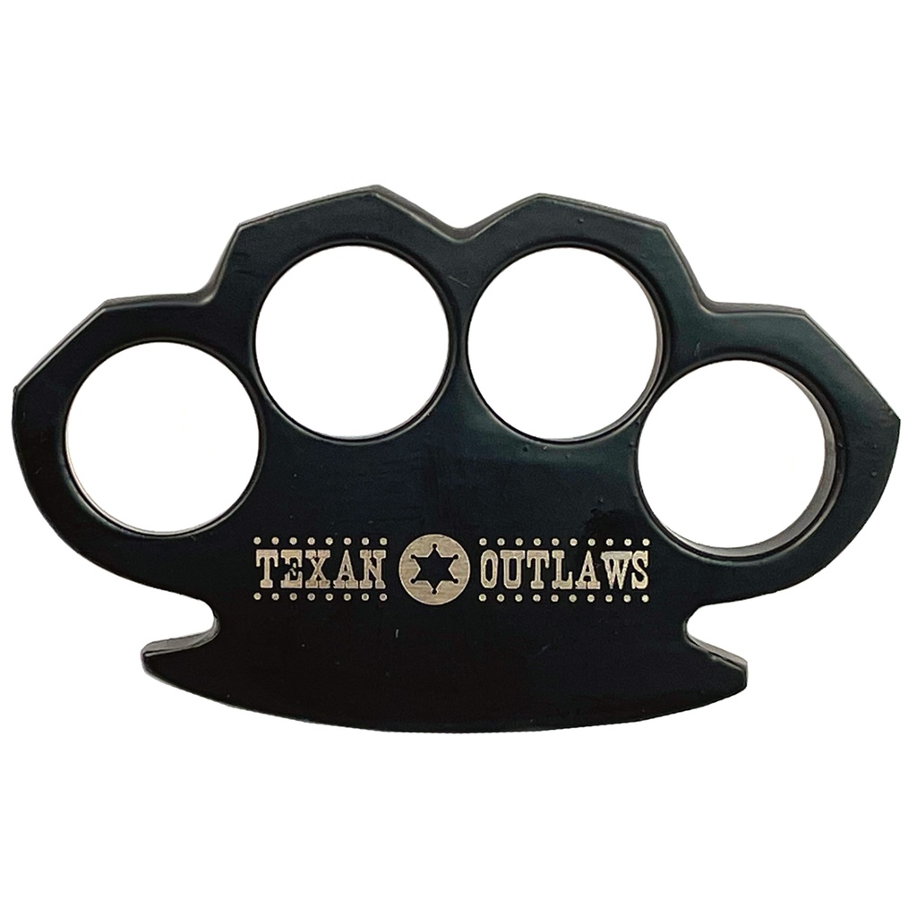 Texan Outlaws Heavyweight Brass Knuckles - Black Steel