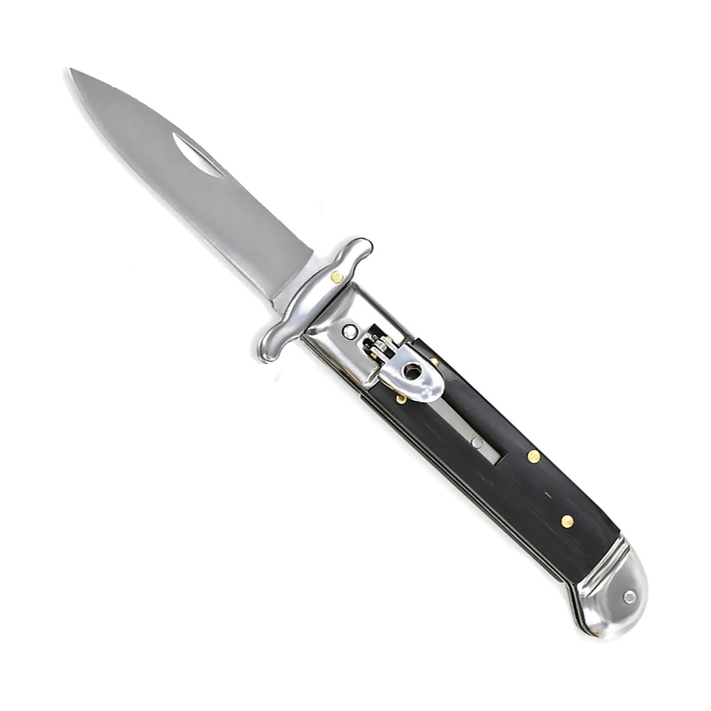 Heritage Lever-Lock Stiletto Automatic Knife - Black Wood