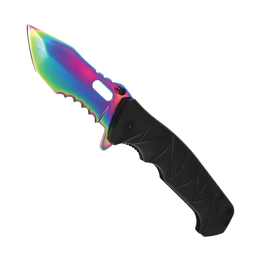 Prism Surge Tanto Assisted Opening Knife - Rainbow Blade