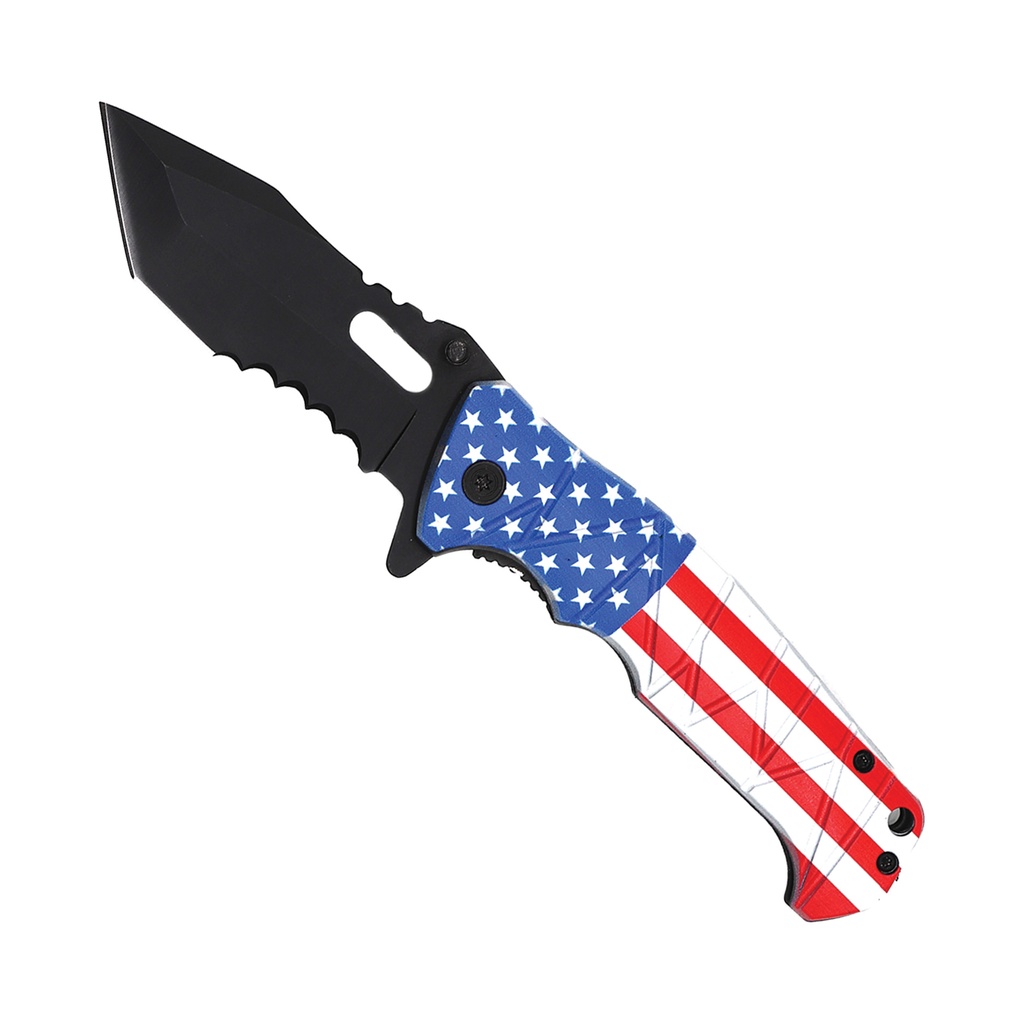 Patriot’s Edge Rapid-Deploy Assisted Opening Knife - USA Flag ABS