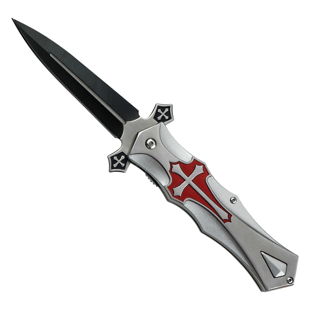 Responder Cross Rapid-Assist Folding Knife - Black/Red Aluminum
