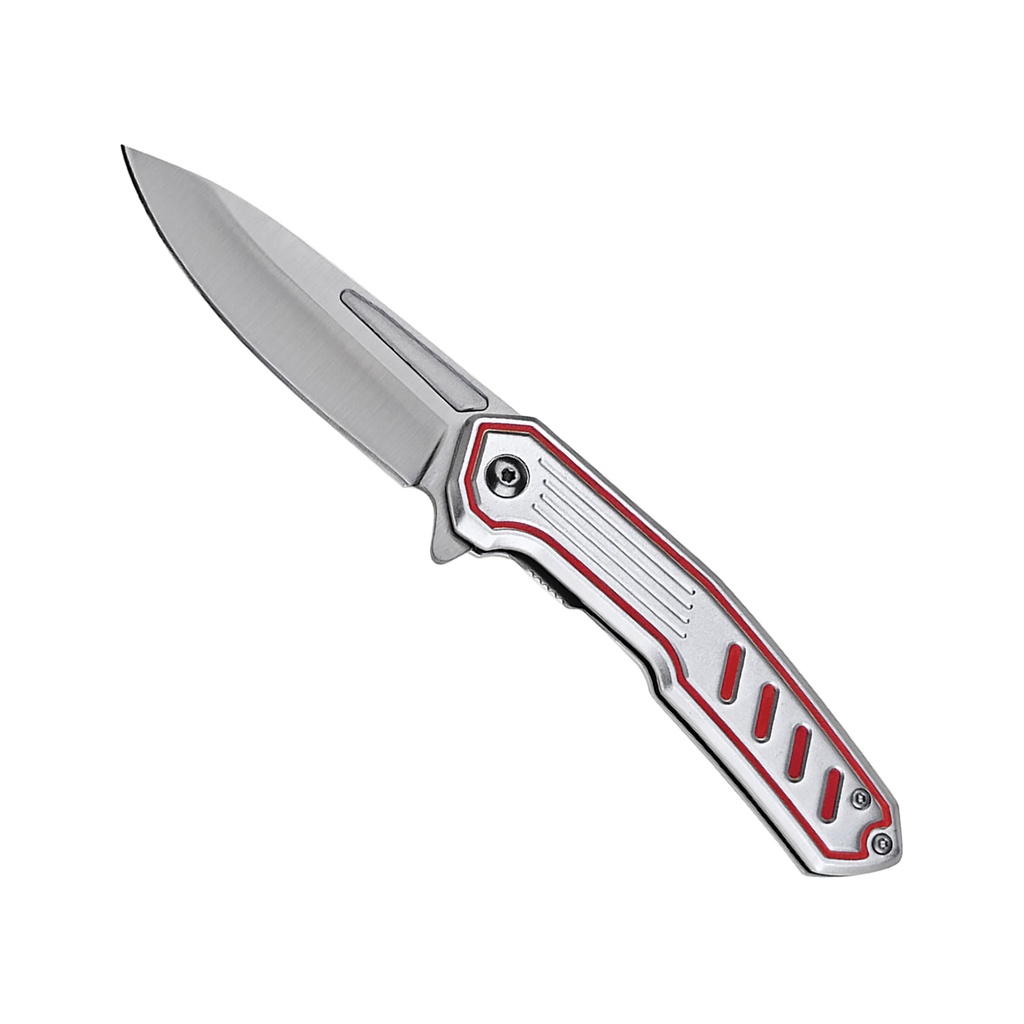 Radiant Flare Quick-Deploy Pocket Knife - Satin Red Aluminum