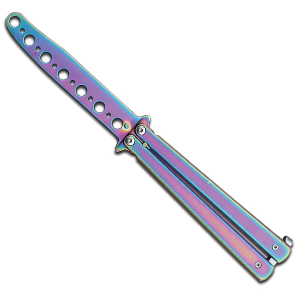 Prism Flow Balanced Butterfly Knife - Rainbow Iridescent