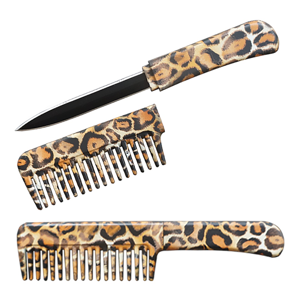 Wildcat Incognito Comb Knife - Leopard Print