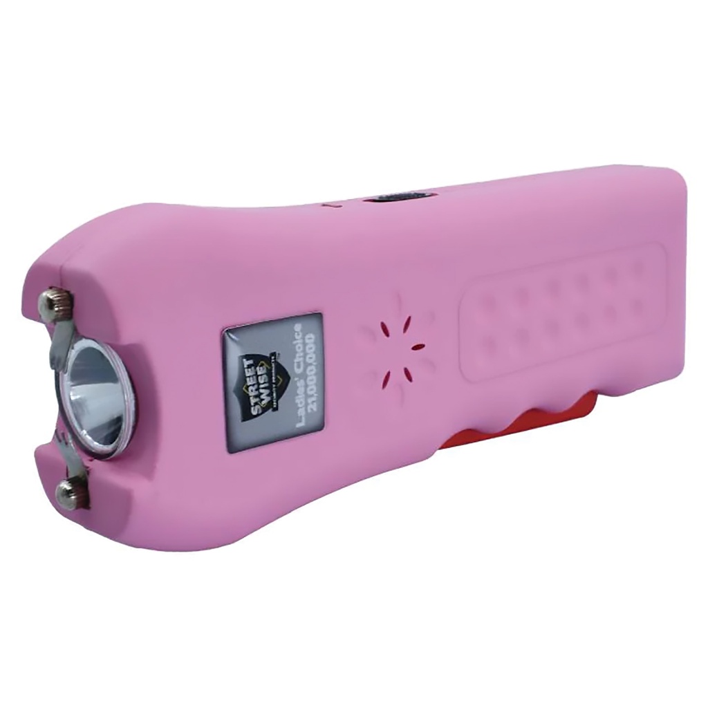 SirenStrike Squeeze-Activate Stun Gun with Alarm - Pink