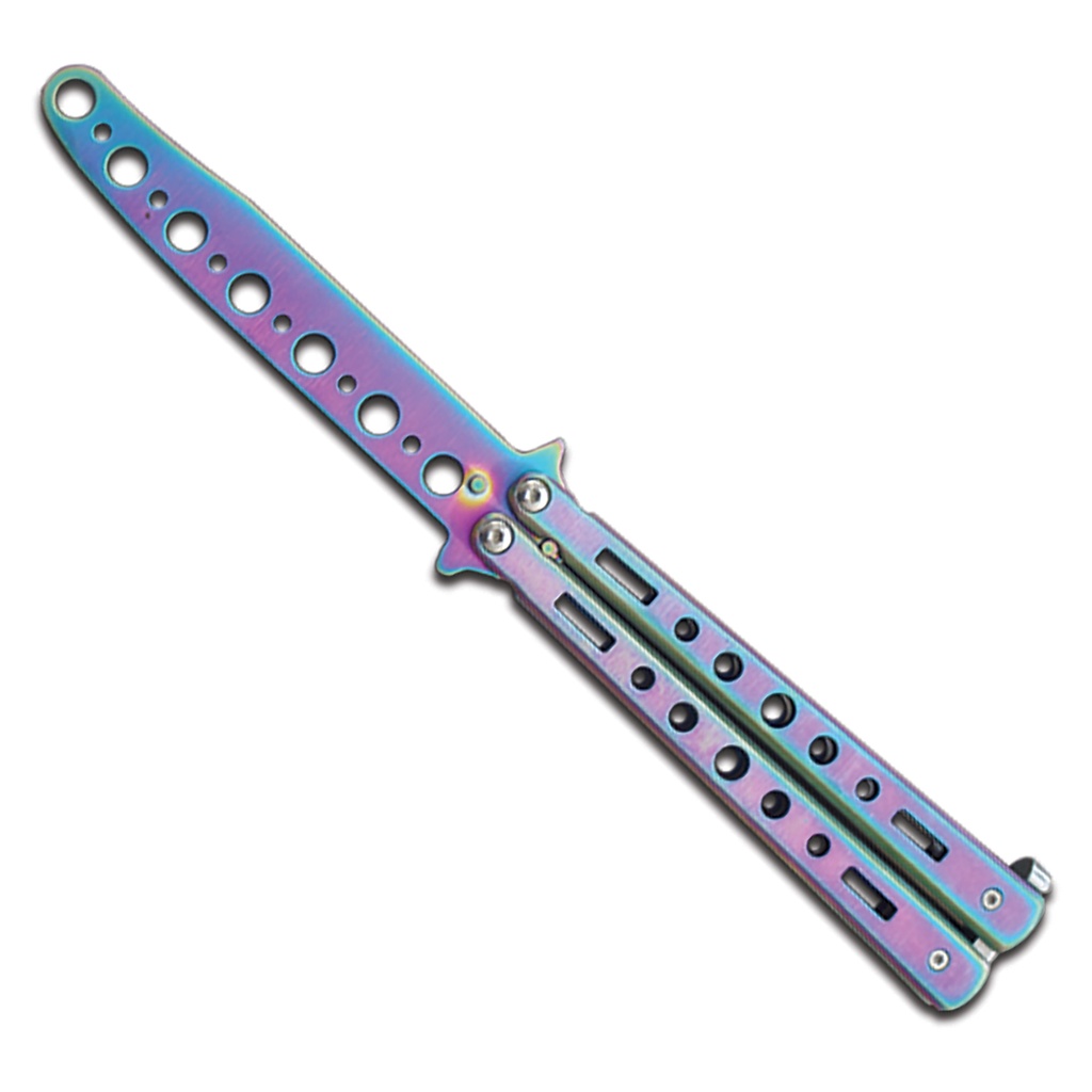 Spectrum Vent Precision Butterfly Knife - Rainbow Steel