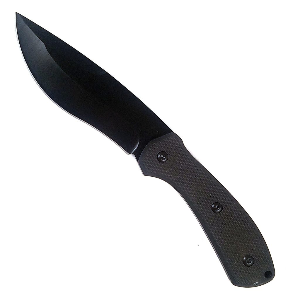 Riverbend Field-Grip Recurve Hunting Knife - G10 Black