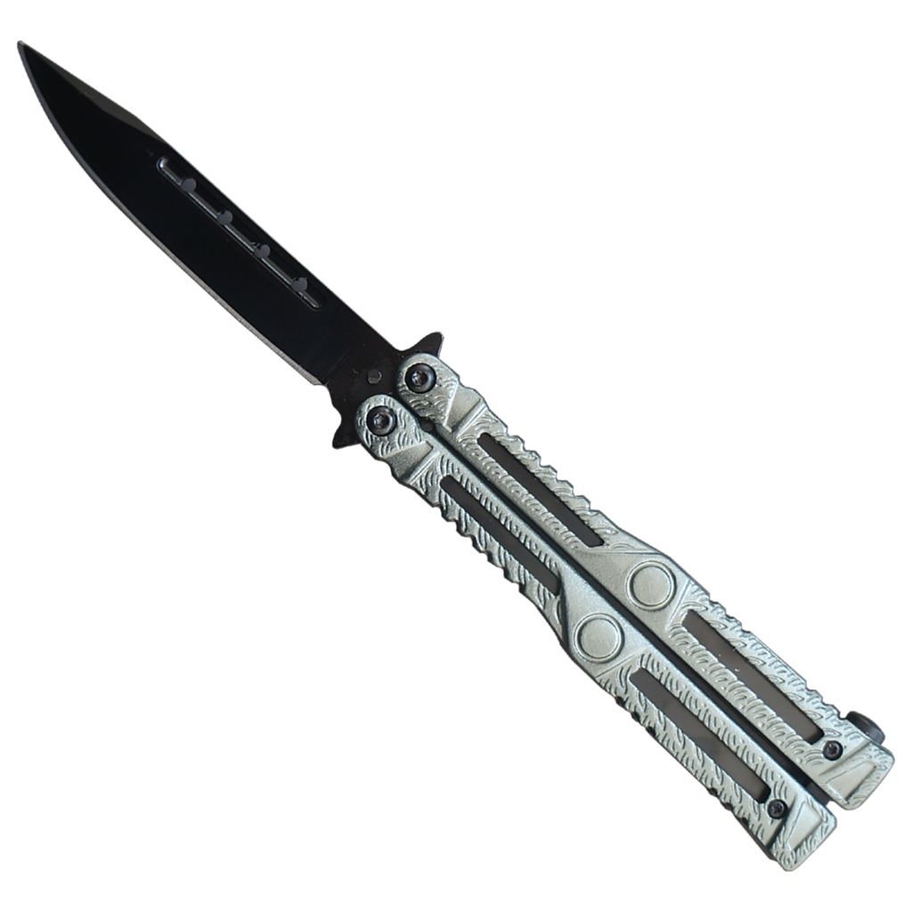 Stealth Glide Butterfly Knife - Gray Aluminum