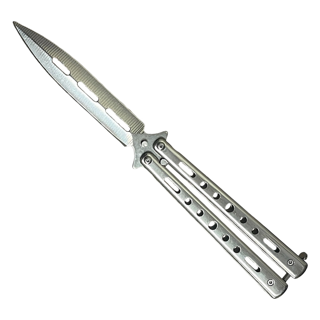 Skeleton Glide Precision Butterfly Knife - Silver
