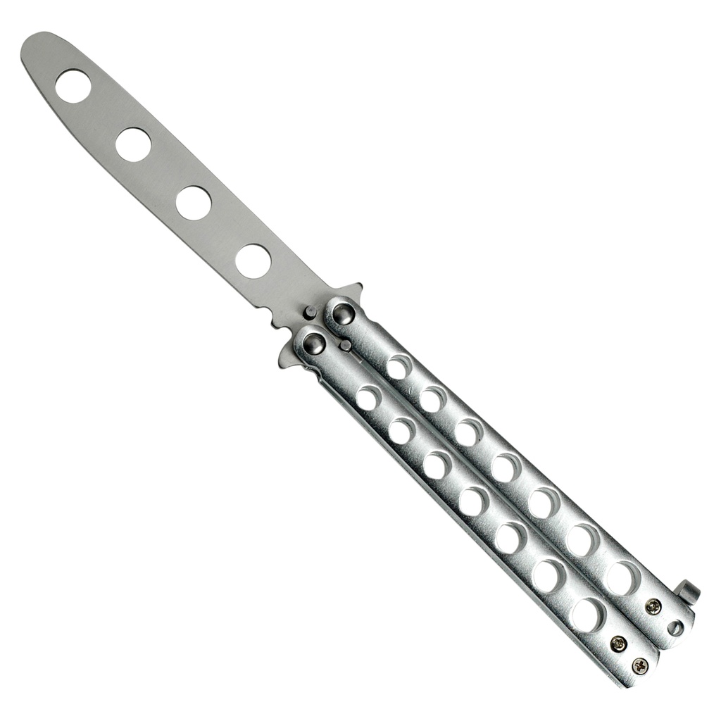 Aerial Skeleton Precision Butterfly Knife Trainer - Silver