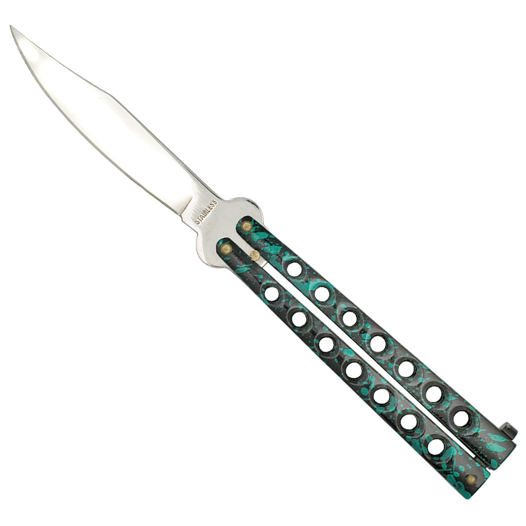 Airflow Balance Butterfly Knife - Green Metal