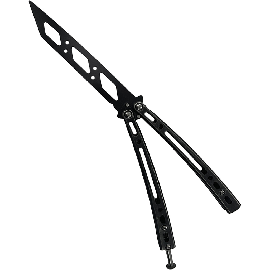 Sleekflip Tanto Balance Butterfly Knife Trainer - Black