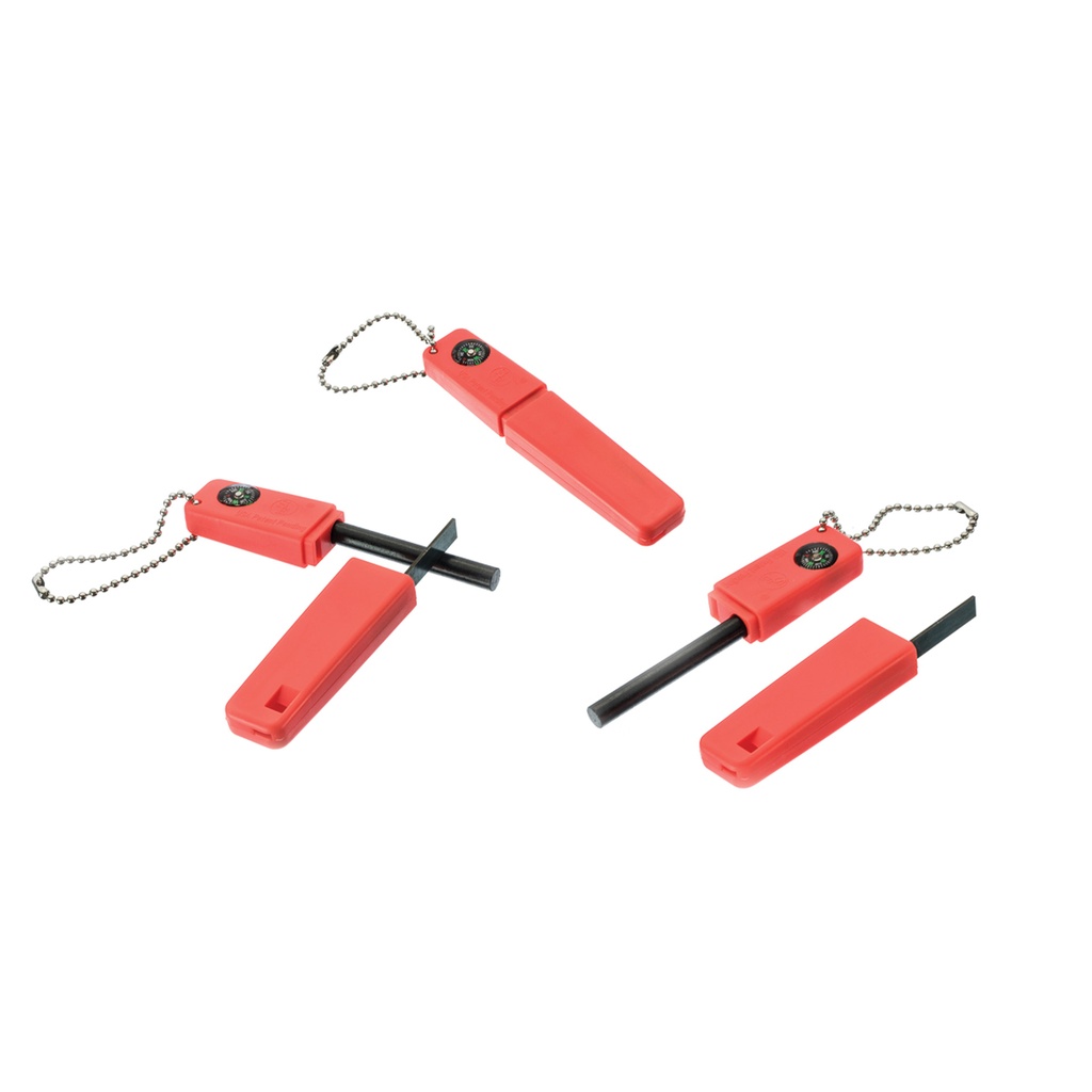 Trail Beacon 3-in-1 Firestarter Keychain - Red