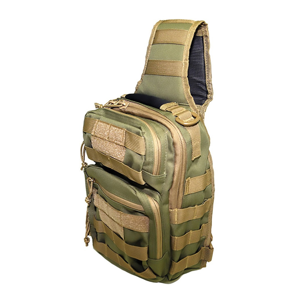 Ranger Crossroute Modular Tactical Sling Bag - Olive Green/Tan