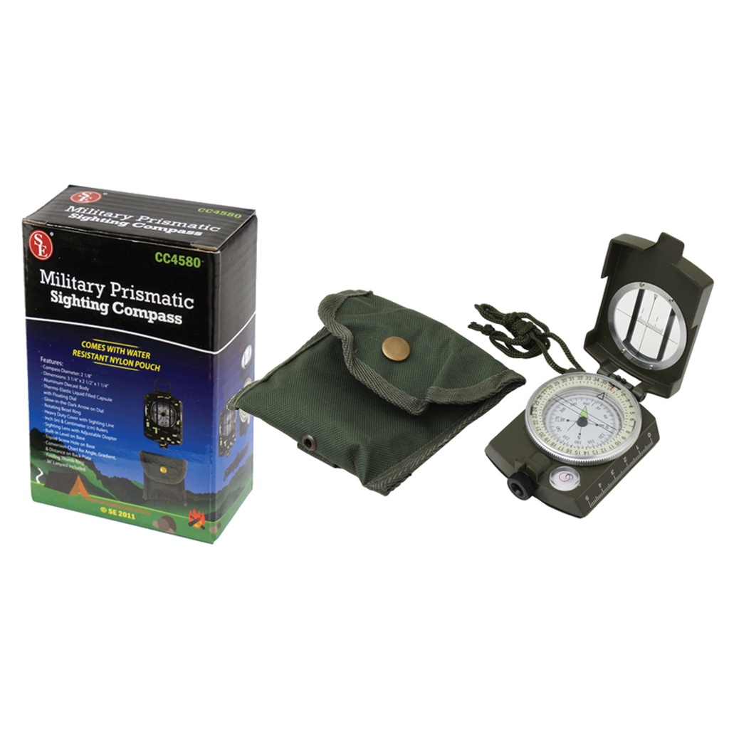 Field Ops Prism Lensatic Compass - OD Green Aluminum