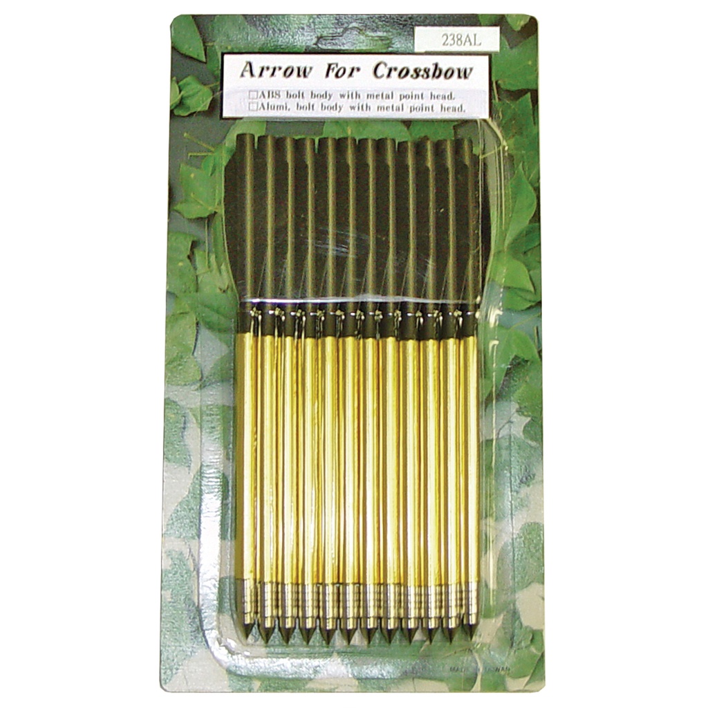 Golden Flight Precision-Matched Pistol Crossbow Bolts - Aluminum Gold/Black