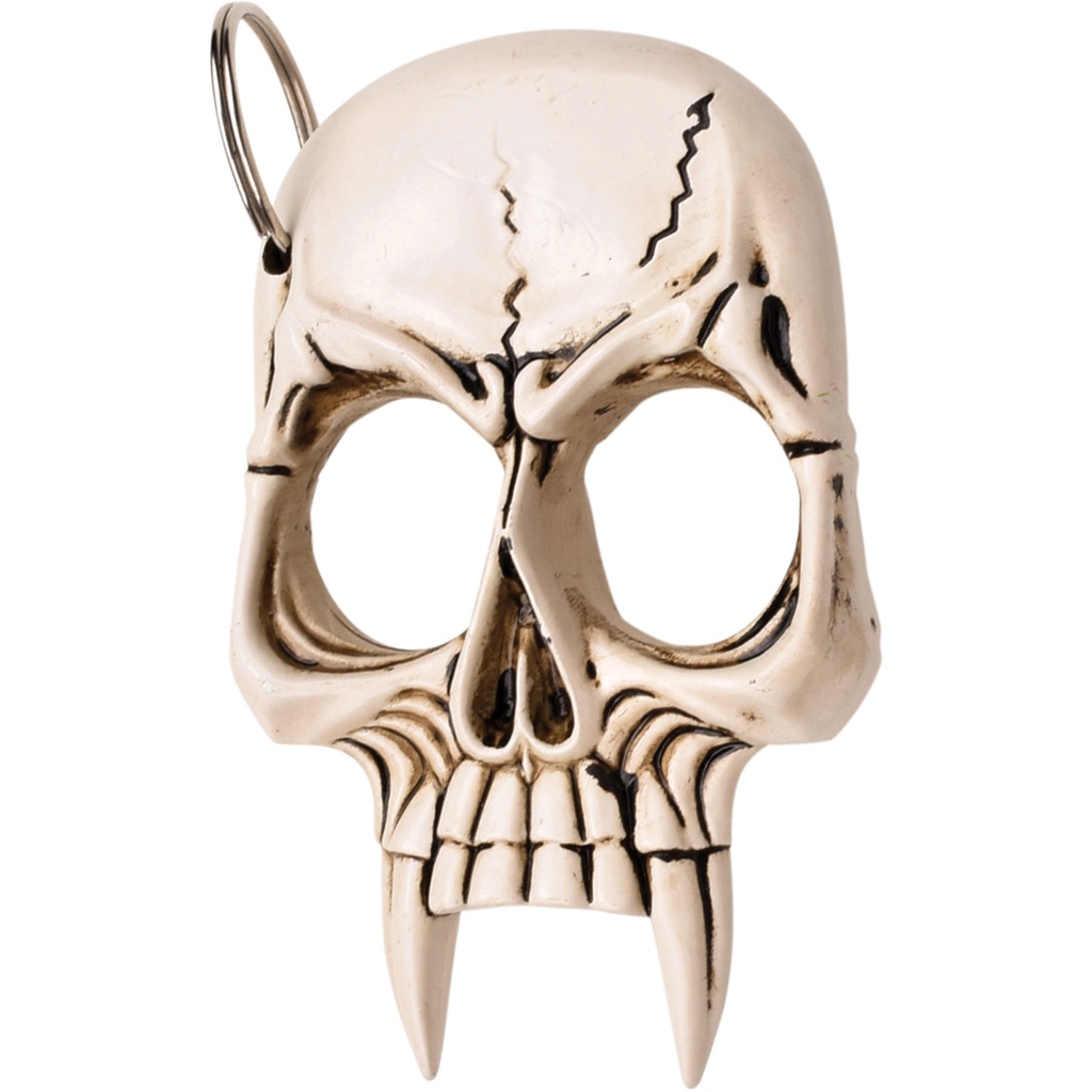 Vampire Fang Guardian Self Defense Keychain - White Nylon Fiber
