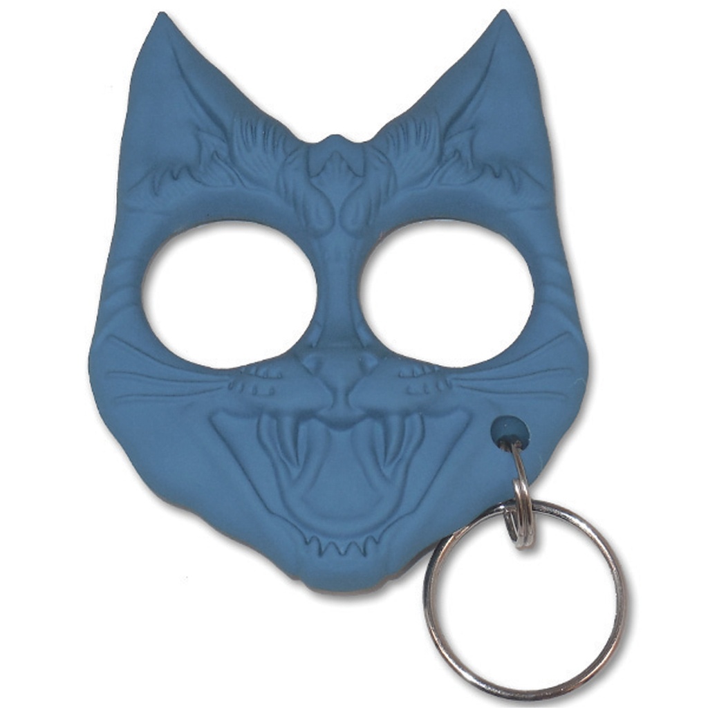 Feline Guardian Compact Self Defense Keychain - Blue