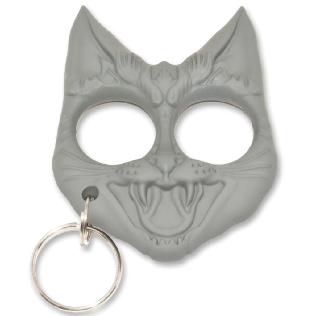 Feline Guard Two-Finger Impact Self Defense Keychain - Gray