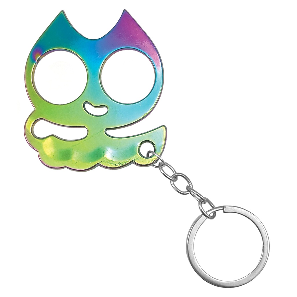 Chromatic Claw Compact Cat Self-Defense Keychain - Rainbow
