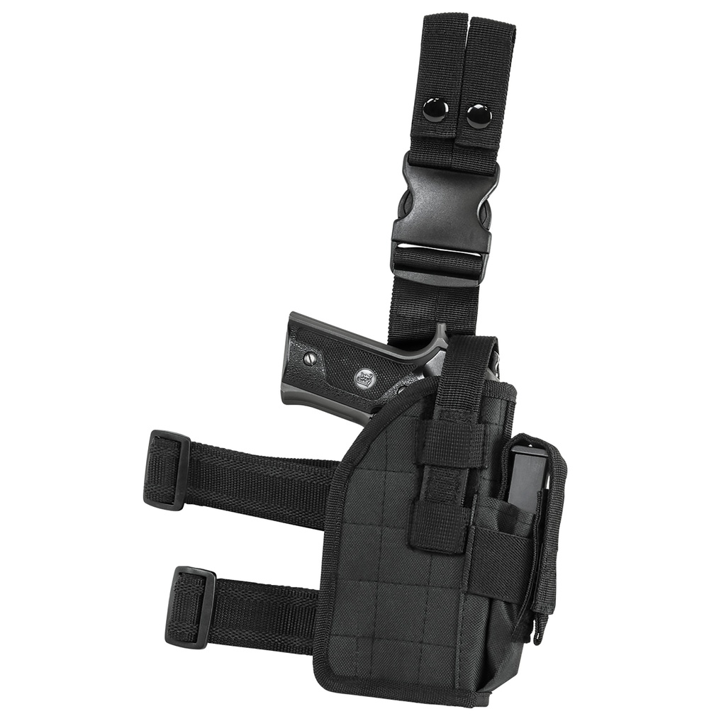Stealth Grid Quick-Release Drop Leg Holster - Black