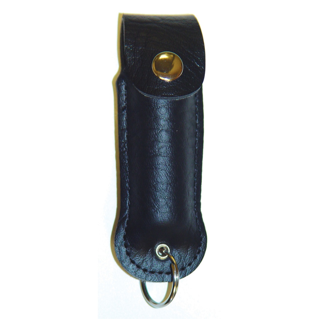 StreetShield Quick-Access Keychain Pepper Spray - Black Leatherette