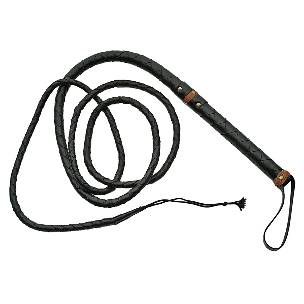 Signature Nine Precision Bull Whip - Black Leather