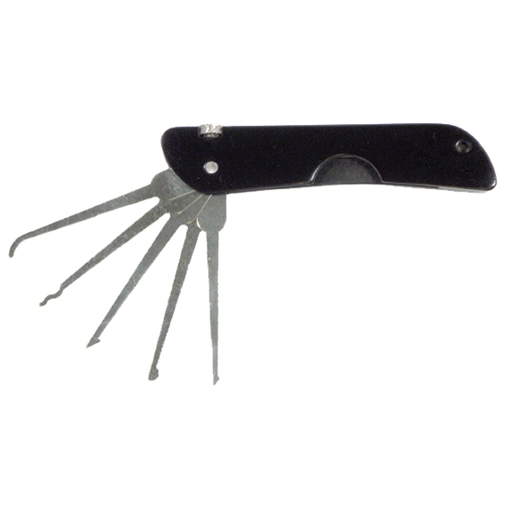 Ghostline Knurl Keychain Lock Pick Set - Black Alloy