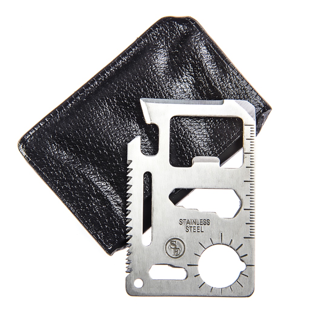 Pocket Atlas 11-Function Credit Card Multi Tool - Stainless Steel