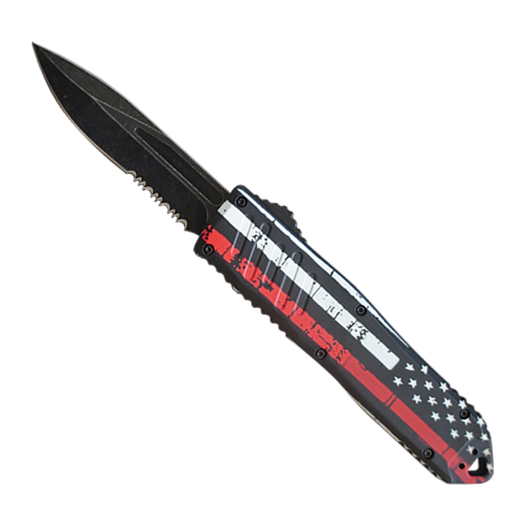 Red Line Patriot Single-Action OTF Knife - Stonewash