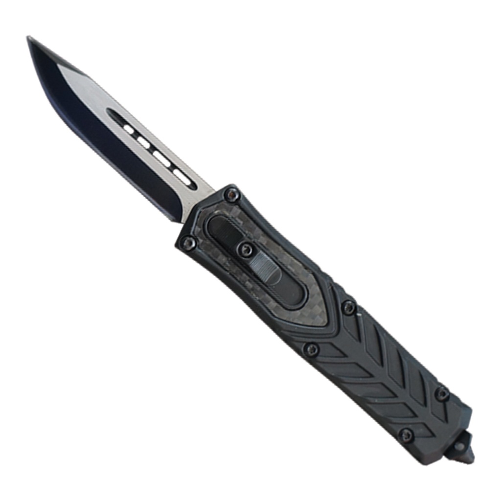Starship Invader Front-Button OTF Knife - USA Carbon Fiber