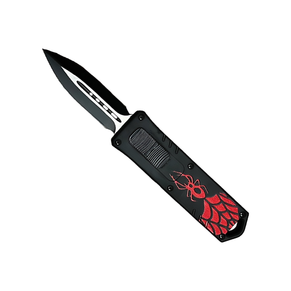 Arachnid Ambush Front-Switch OTF Knife - Red Aluminum