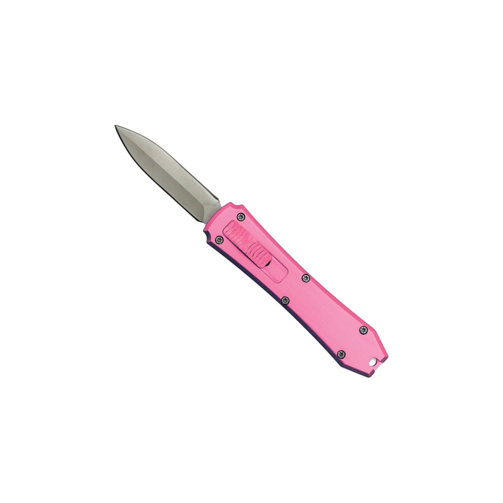Blush Slide Mini OTF Knife - Pink Aluminum
