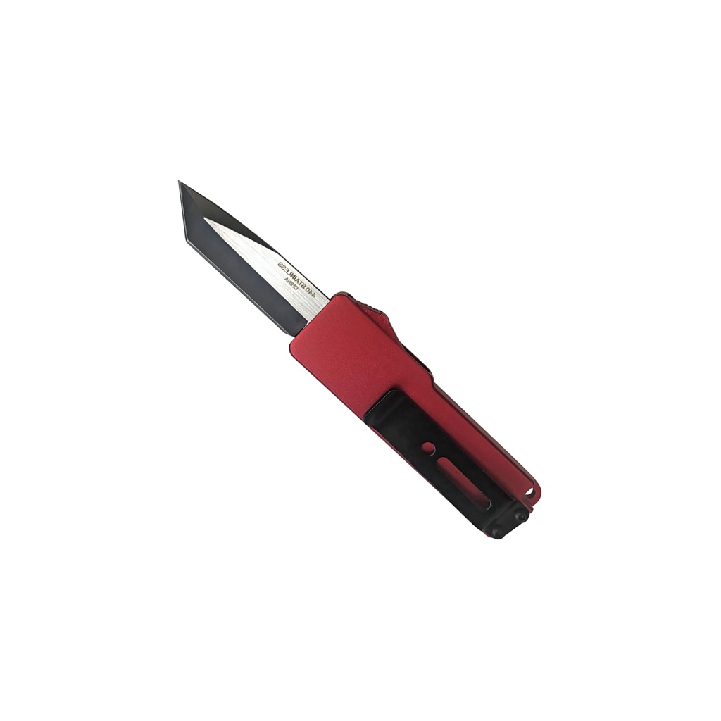 Snap-Chop Wallet-Ready Mini OTF Knife - Red Aluminum