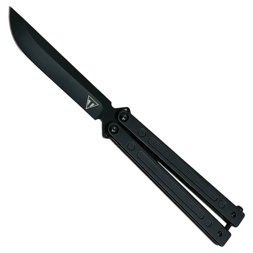 Midnight Glider Precision-Flip Butterfly Knife - Black Aluminum