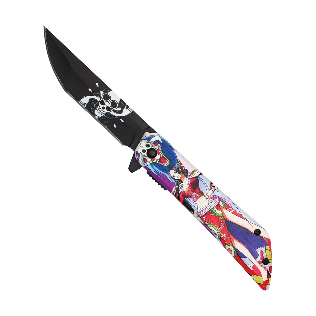 Viper Empress Anime Assisted Opening Pocket Knife - Black Graphic Steel