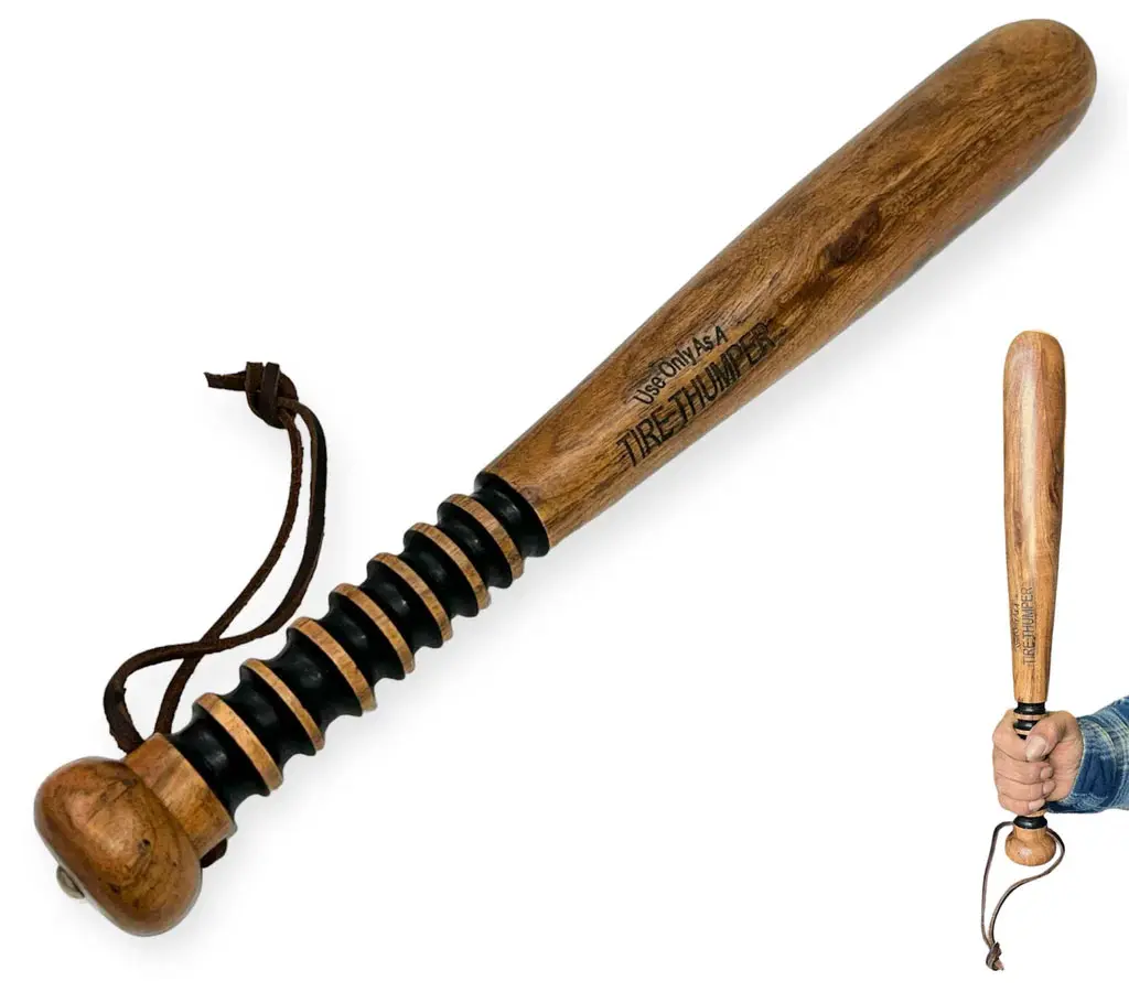 Highway Echo Weighted Tire Thumper - Metal-Tipped Wood