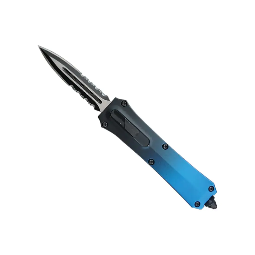 Blue Shift Front-Slide OTF Blade - Blue Gradient Aluminum