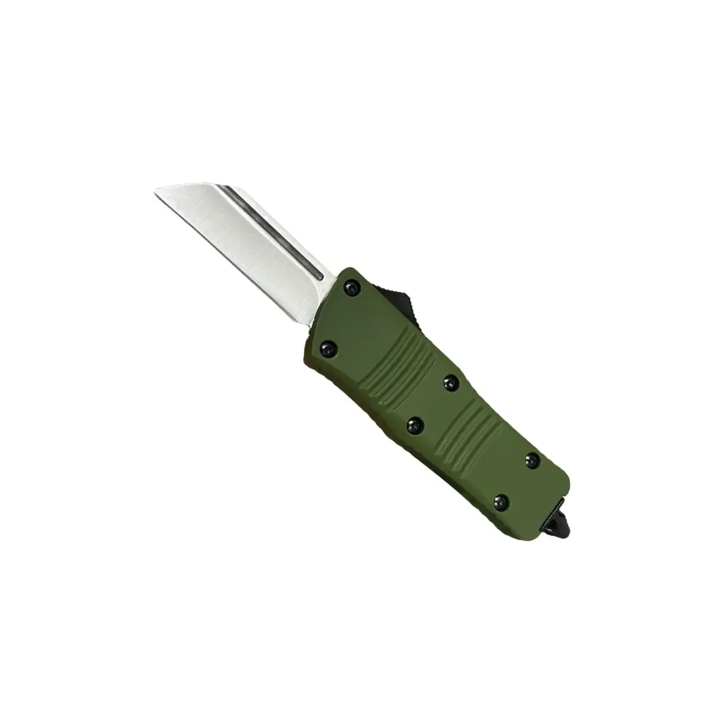 Ranger Ribbed Quick-Deploy Mini OTF Knife - OD Green