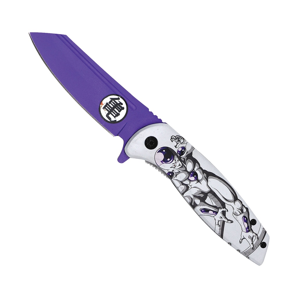 Galactic Tyrant Quick-Deploy Spring Assisted Knife - Purple Blade